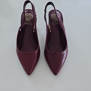 Vince Camuto Deep Red Slingback Heels